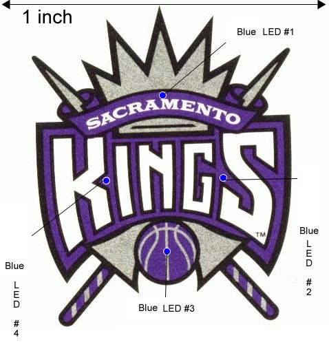 NBA Sacramento Kings custom flashing blinky light pin