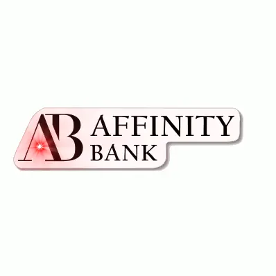 Animated Affinity Bank red LED custom logo pin for Hinman Dental Conference