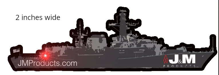 Animated J&M Products destroyer custom light-up pin