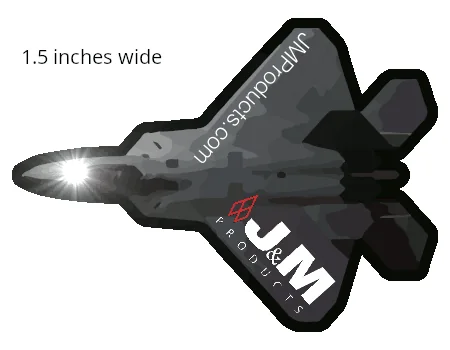 Animated J&M Products fighter jet custom light-up pin