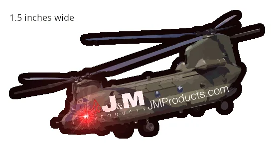 Animated J&M Products helicopter custom light-up pin