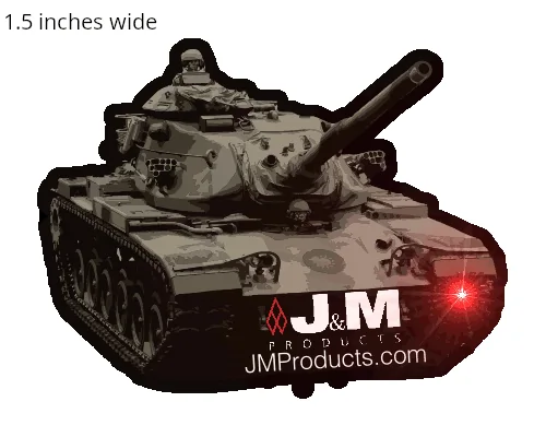 Animated J&M Products tank custom light-up pin