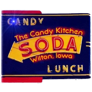 Candy Kitchen custom logo flashing pin