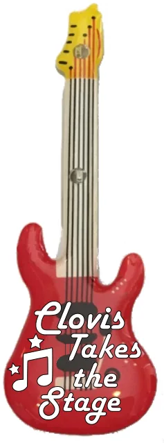 City of Clovis New Mexico custom guitar light-up pin for Clovis Takes the Stage