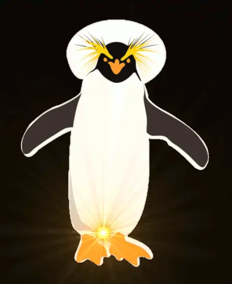 Animated Detroit Zoo Rockhopper Penguin custom light-up pin