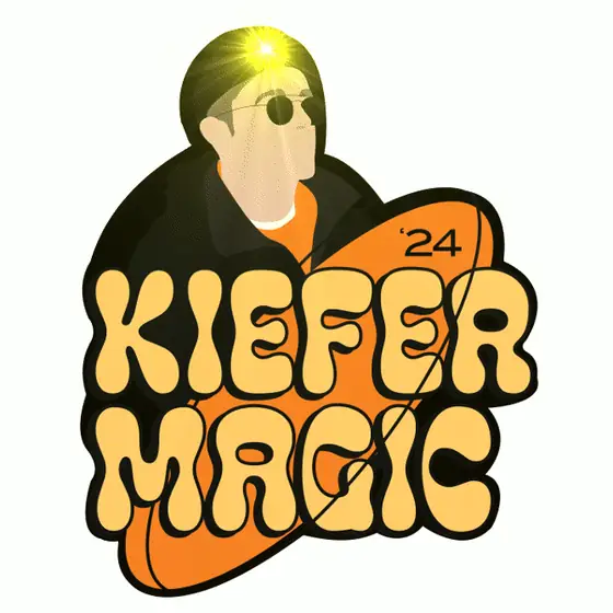 Animated Kiefer Magic custom flashing lapel pin