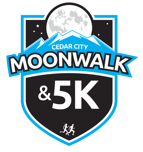 Moonwalk 5K customer-provided artwork for custom-shaped pin
