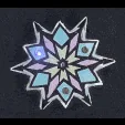 Animated Snowflake Lane finished custom light-up snowflake pin