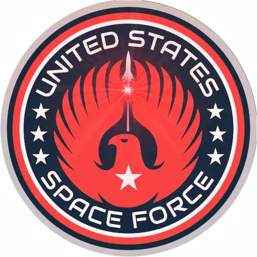 Animated Space Force custom flashing lapel pin