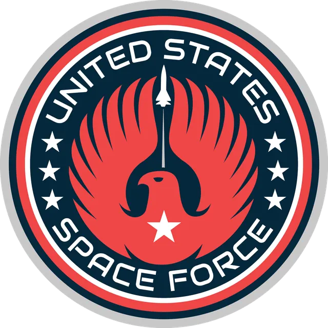 United States Space Force source artwork for custom flashing lapel pin