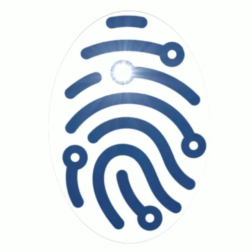 Animated Vivitouch fingerprint custom flashing lapel pin